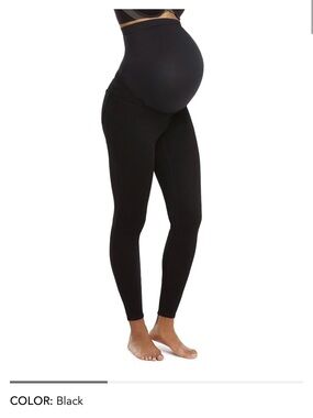 SPANX Black Maternity Mana Ankle Jeanish Leggings